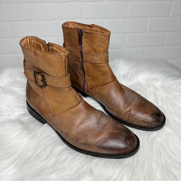 Johnston & Murphy Other - Johnston & Murphy Whitaker Chestnut Harness Buckle Boot sz 9.5